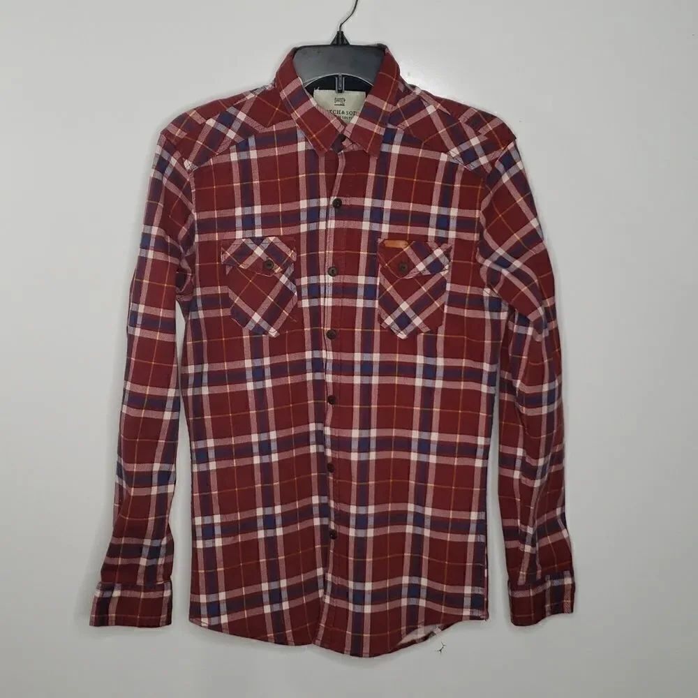 Scotch & Soda Plaid Lumber Button Down Shirt Women’s XL